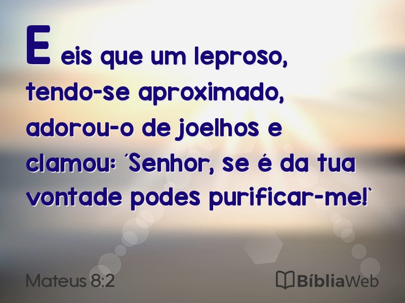 Mateus 8:2 em imagem para compartilhar