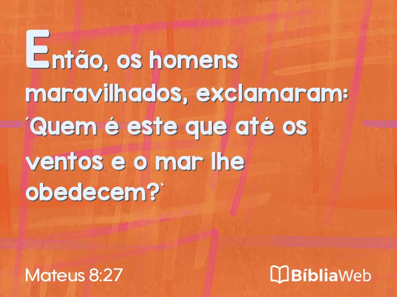 Mateus 8:27 em imagem para compartilhar
