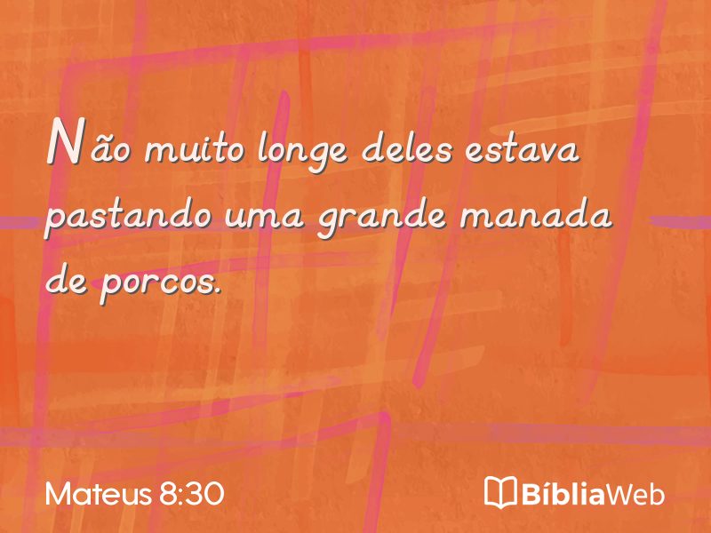 Mateus 8:30 em imagem para compartilhar
