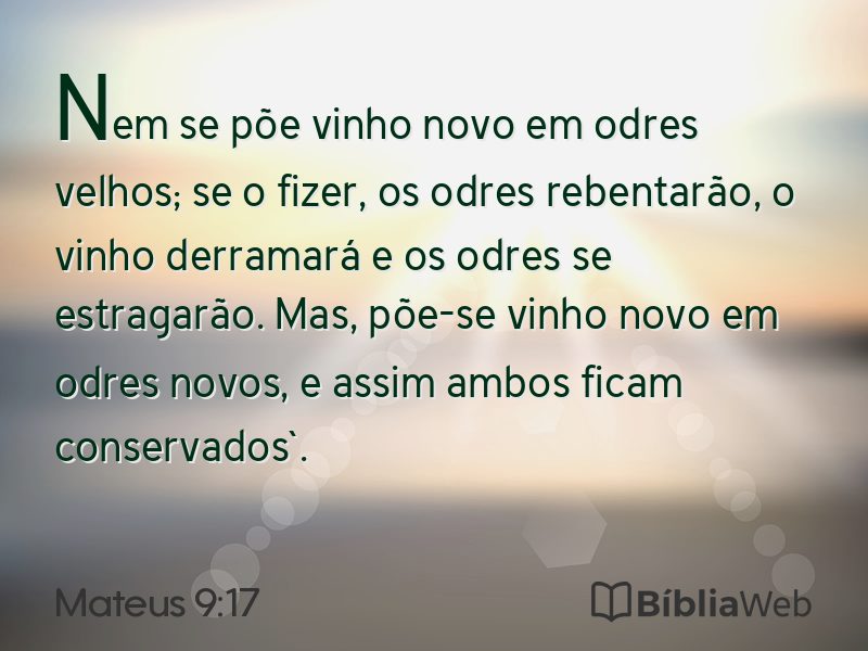 Mateus 9:17 em imagem para compartilhar