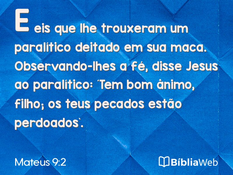 Mateus 9:2 em imagem para compartilhar