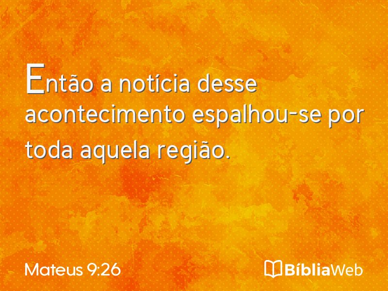 Mateus 9:26 em imagem para compartilhar