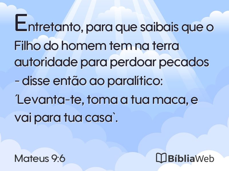 Mateus 9:6 em imagem para compartilhar