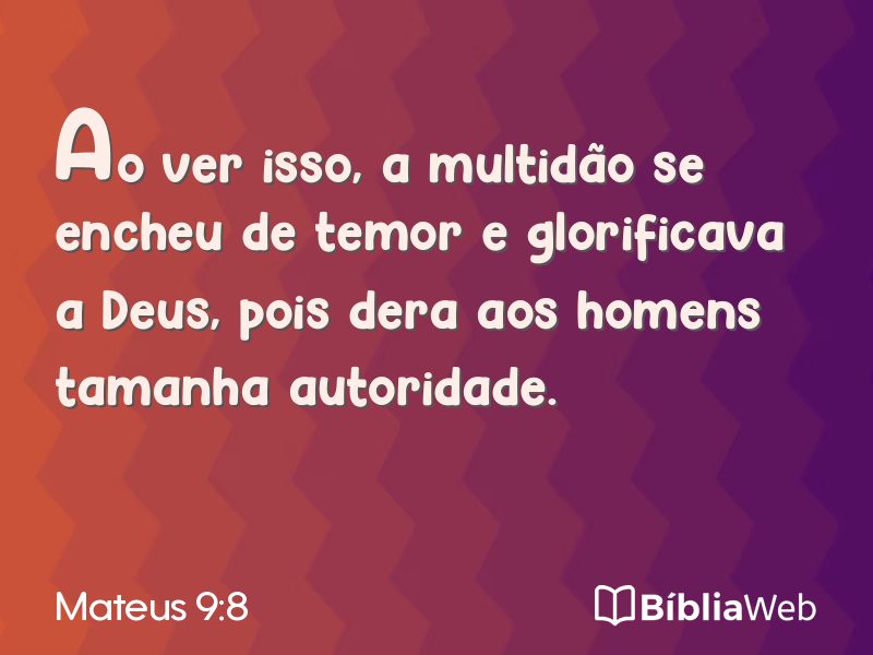 Mateus 9:8 em imagem para compartilhar