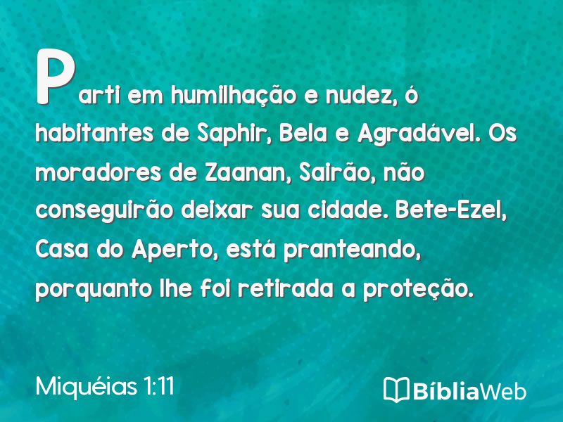 Miquéias 1:11 em imagem para compartilhar