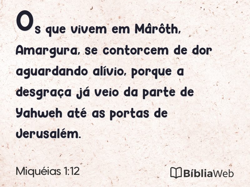 Miquéias 1:12 em imagem para compartilhar