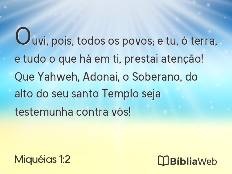 Miquéias 1:2 em imagem para compartilhar
