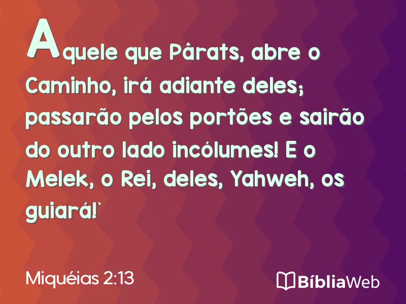 Miquéias 2:13 em imagem para compartilhar