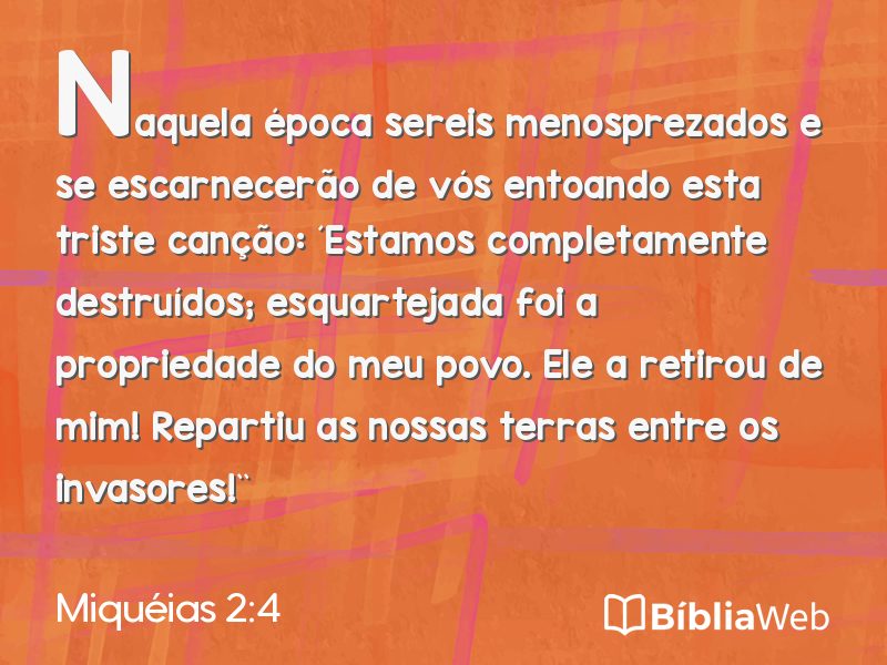 Miquéias 2:4 em imagem para compartilhar