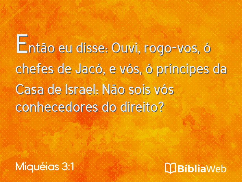 Miquéias 3:1 em imagem para compartilhar