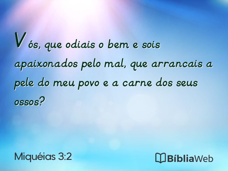 Miquéias 3:2 em imagem para compartilhar