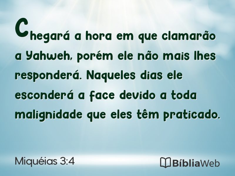 Miquéias 3:4 em imagem para compartilhar