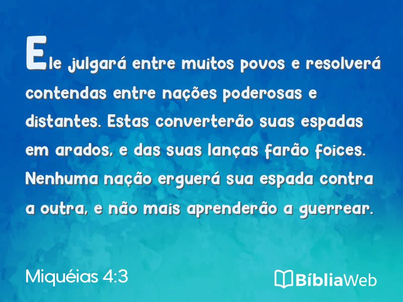 Miquéias 4:3 em imagem para compartilhar