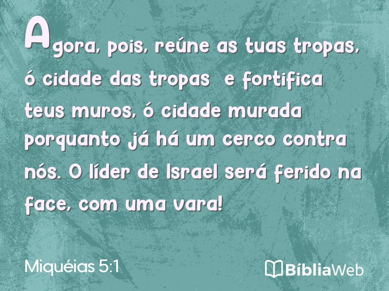 Miquéias 5:1 em imagem para compartilhar