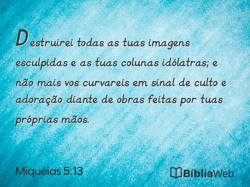 Miquéias 5:13 em imagem para compartilhar