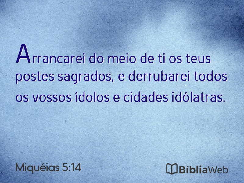 Miquéias 5:14 em imagem para compartilhar