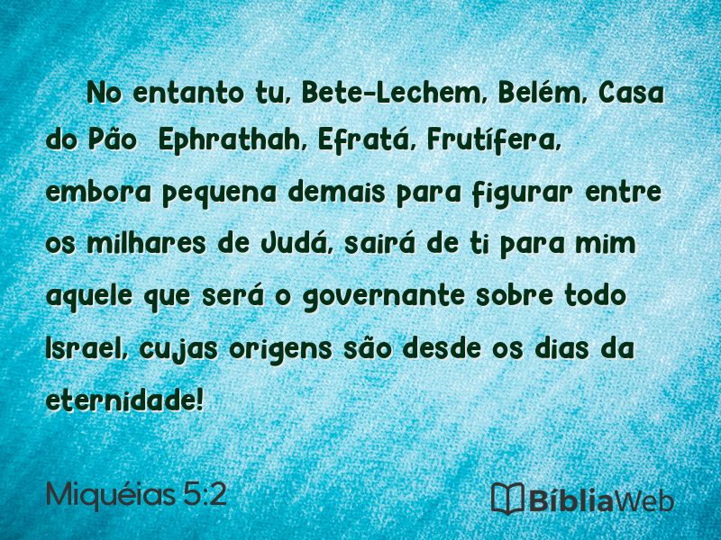 Miquéias 5:2 em imagem para compartilhar