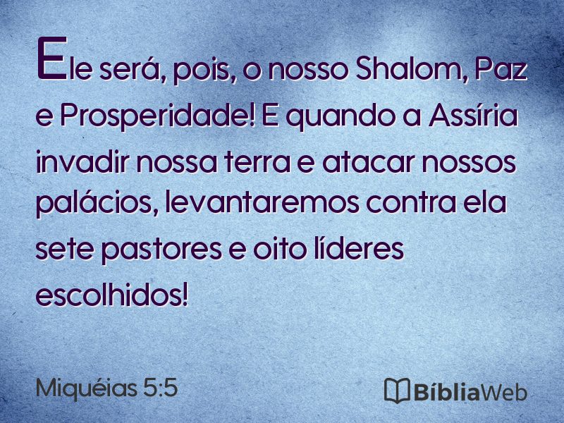 Miquéias 5:5 em imagem para compartilhar