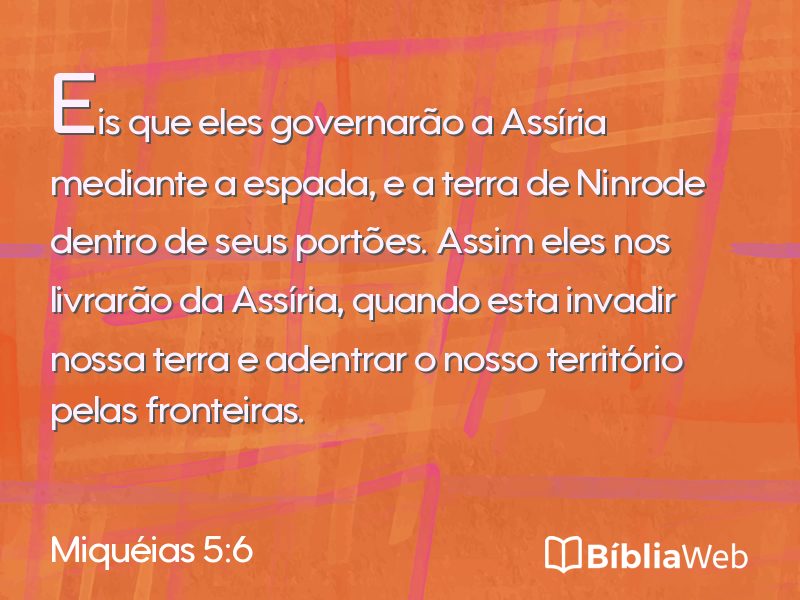 Miquéias 5:6 em imagem para compartilhar