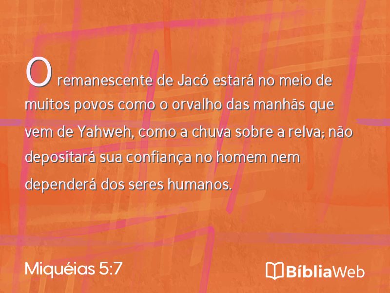 Miquéias 5:7 em imagem para compartilhar