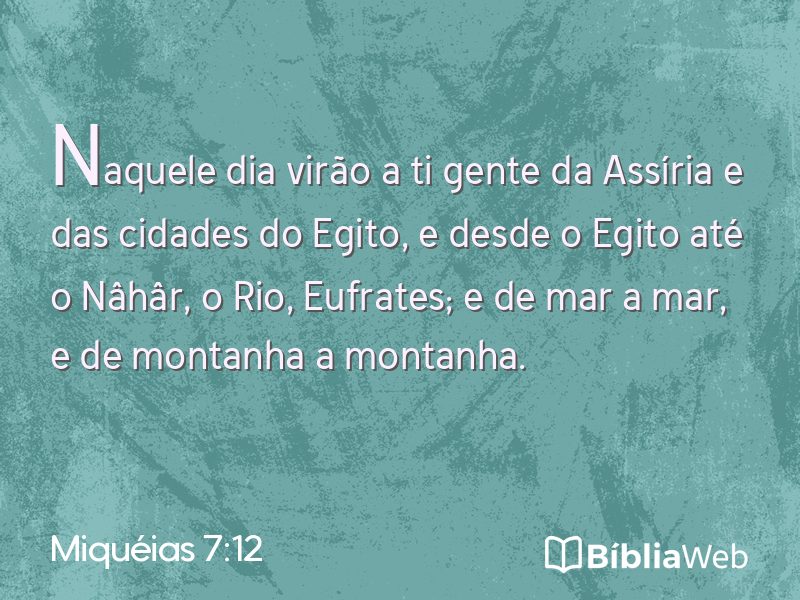 Miquéias 7:12 em imagem para compartilhar