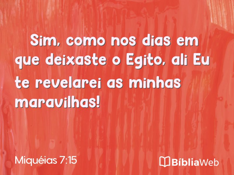 Miquéias 7:15 em imagem para compartilhar
