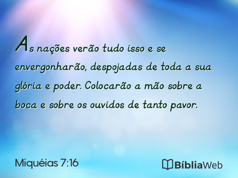 Miquéias 7:16 em imagem para compartilhar