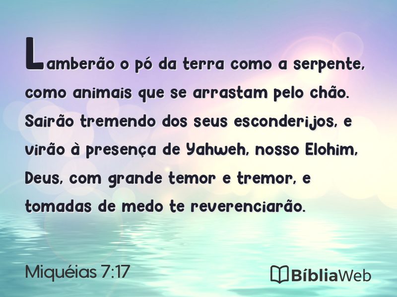 Miquéias 7:17 em imagem para compartilhar