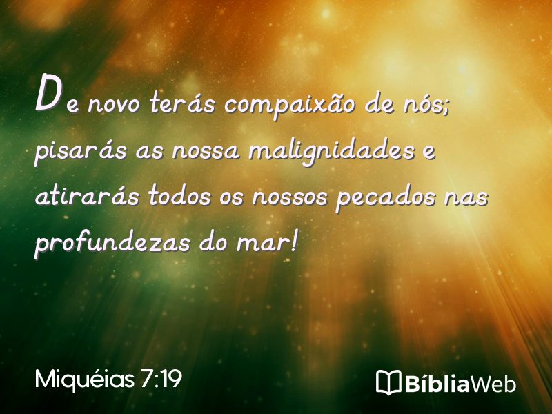 Miquéias 7:19 em imagem para compartilhar