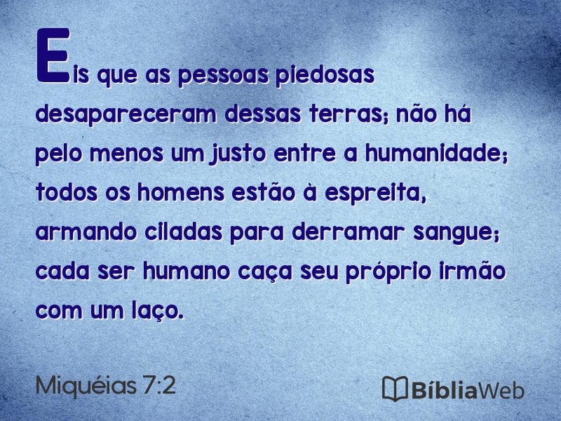 Miquéias 7:2 em imagem para compartilhar
