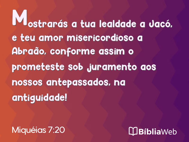 Miquéias 7:20 em imagem para compartilhar