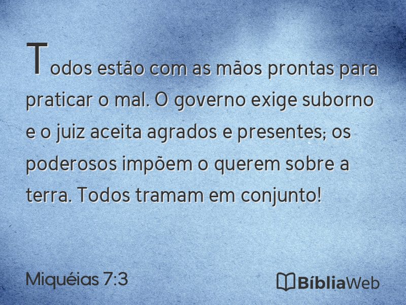 Miquéias 7:3 em imagem para compartilhar