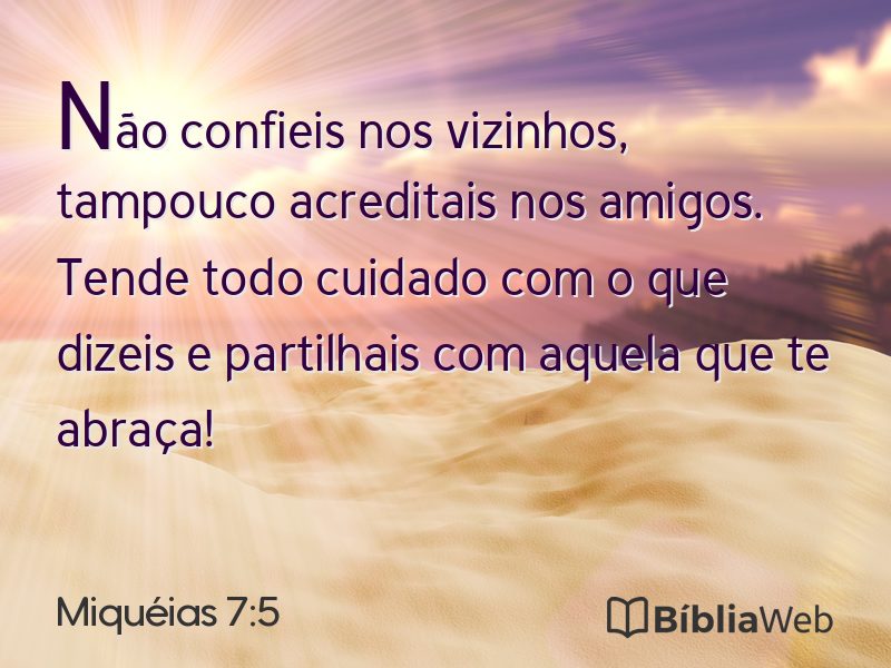 Miquéias 7:5 em imagem para compartilhar