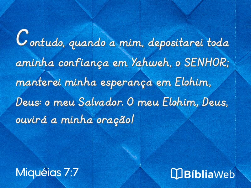 Miquéias 7:7 em imagem para compartilhar