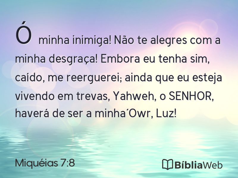 Miquéias 7:8 em imagem para compartilhar