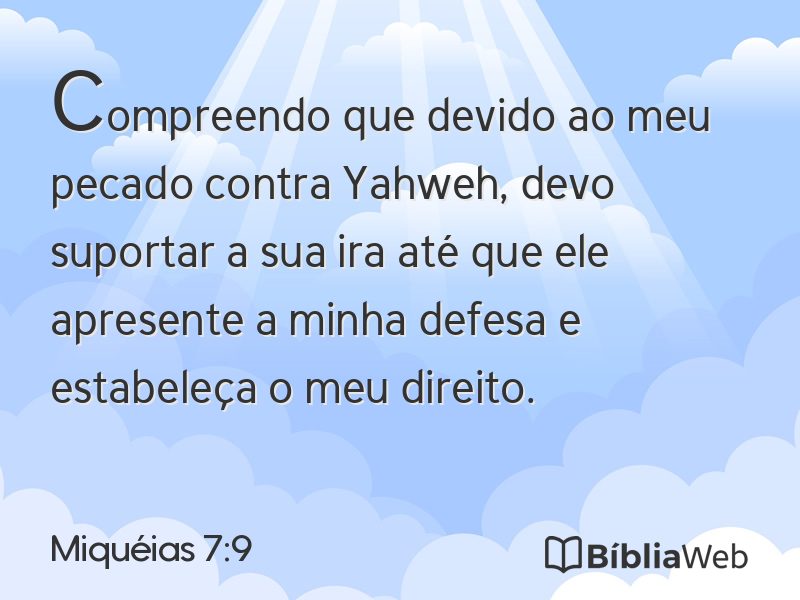 Miquéias 7:9 em imagem para compartilhar