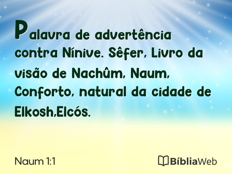 Naum 1:1 em imagem para compartilhar