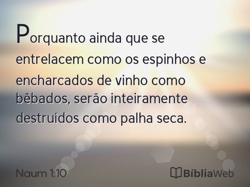 Naum 1:10 em imagem para compartilhar