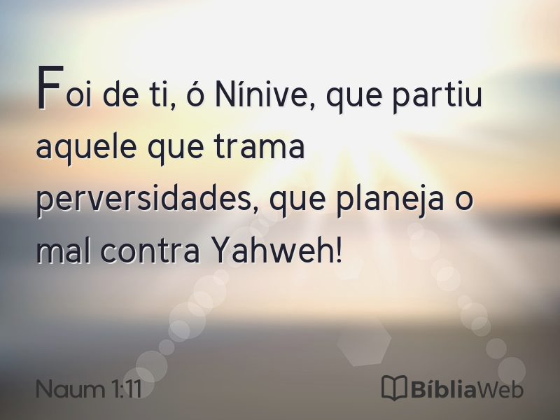 Naum 1:11 em imagem para compartilhar