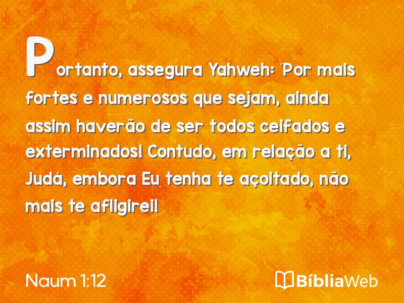 Naum 1:12 em imagem para compartilhar