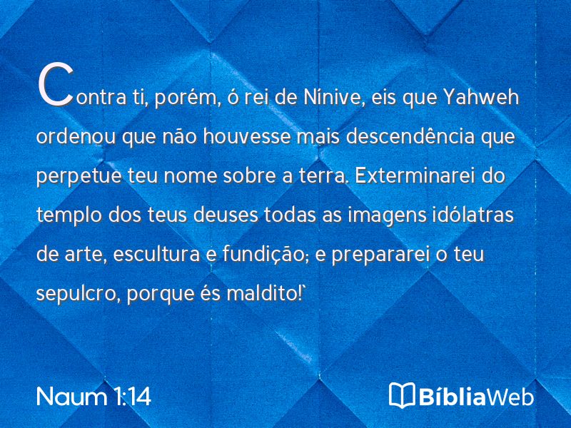Naum 1:14 em imagem para compartilhar