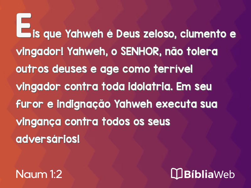 Naum 1:2 em imagem para compartilhar