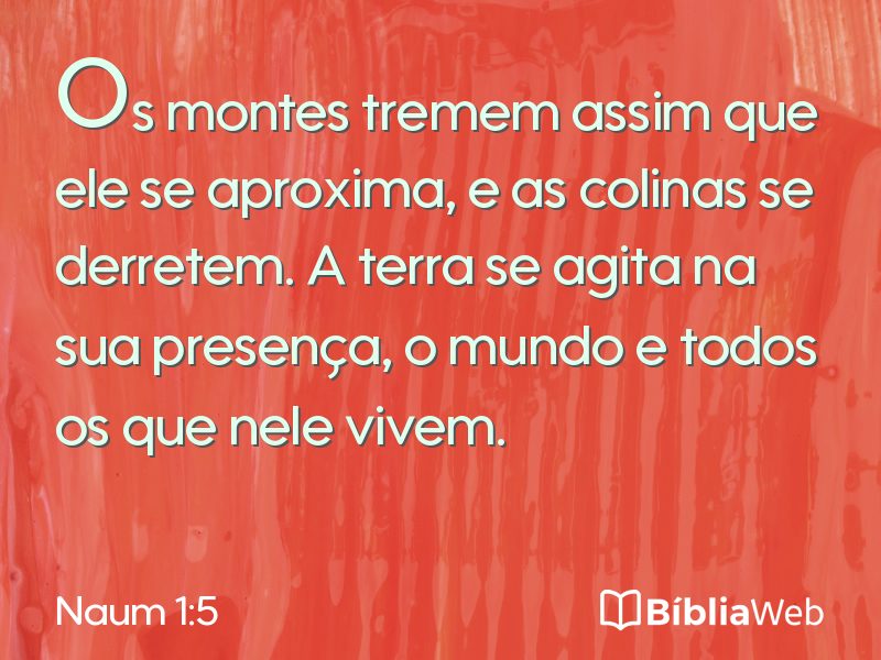 Naum 1:5 em imagem para compartilhar