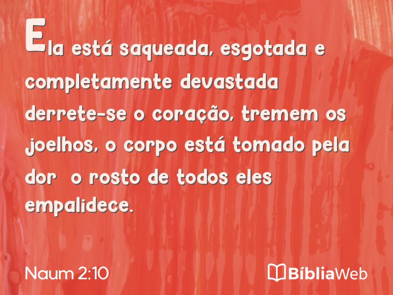 Naum 2:10 em imagem para compartilhar