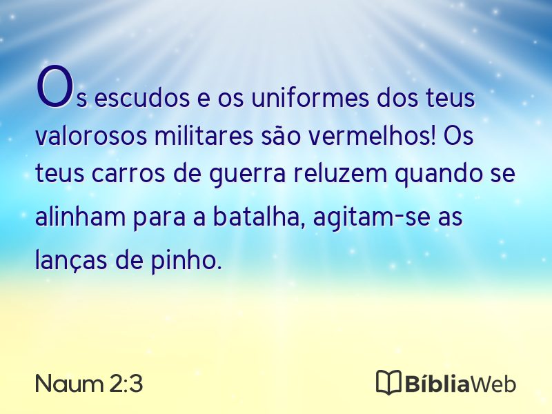Naum 2:3 em imagem para compartilhar