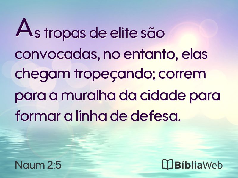 Naum 2:5 em imagem para compartilhar