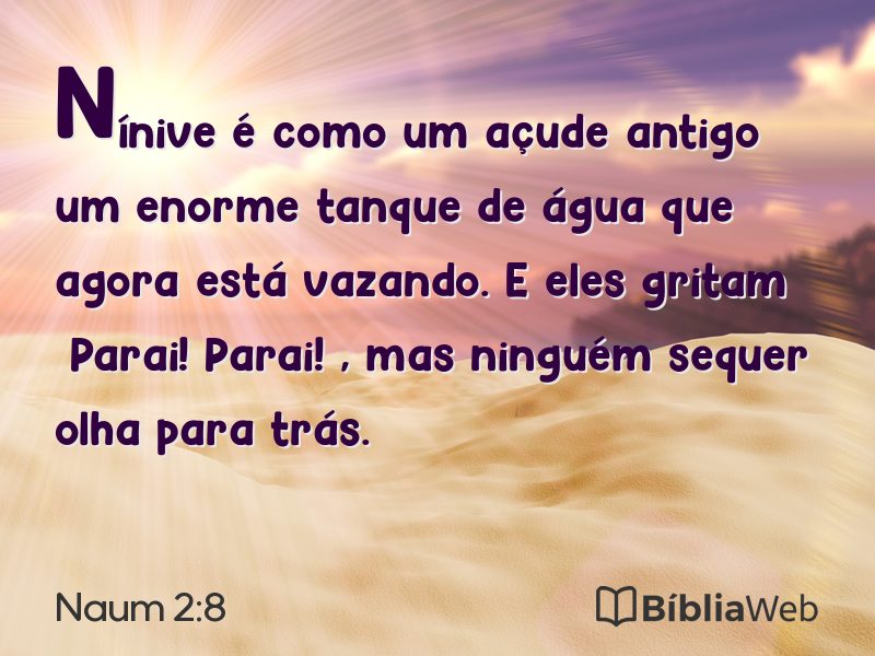 Naum 2:8 em imagem para compartilhar