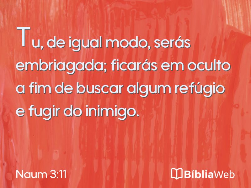 Naum 3:11 em imagem para compartilhar