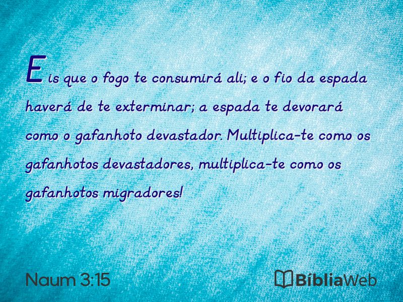 Naum 3:15 em imagem para compartilhar