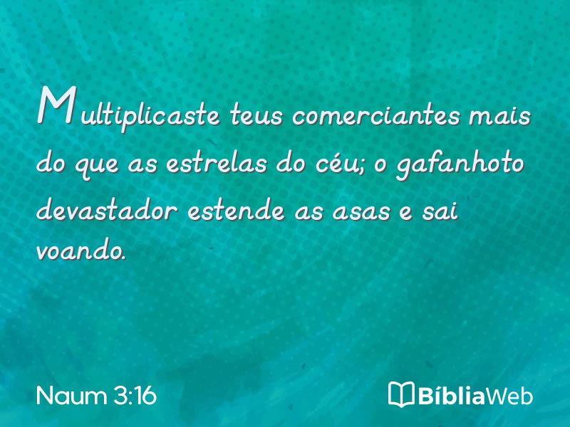 Naum 3:16 em imagem para compartilhar